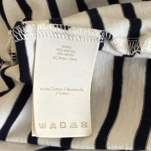 Boden Stripes Ahead Of The Rest Black White Tee Womens 8 - Picture 7 of 7